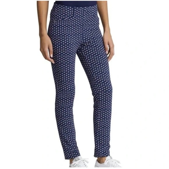 RLX Ralph Lauren Pants - RLX Ralph Lauren Women Eagle Stretch Slim Floral Print Navy Golf Pants Size 2